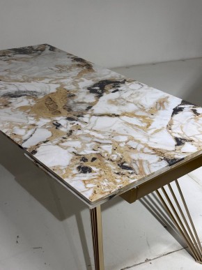 Стол ACERRA NEW 160 GLOSS GRAND JADE SOLID CERAMIC/ каркас цвета шампань, ®DISAUR в Североуральске - severouralsk.mebel24.online | фото 5