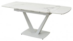 Стол ALATRI 120 GLOSS STATUARIO WHITE SOLID CERAMIC / WHITE, ®DISAUR в Североуральске - severouralsk.mebel24.online | фото 5