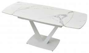 Стол ALATRI 120 GLOSS STATUARIO WHITE SOLID CERAMIC / WHITE, ®DISAUR в Североуральске - severouralsk.mebel24.online | фото 6