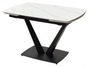 Стол ALATRI 120 MATT WHITE MARBLE SOLID CERAMIC / BLACK, ®DISAUR в Североуральске - severouralsk.mebel24.online | фото 2