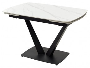 Стол ALATRI 120 MATT WHITE MARBLE SOLID CERAMIC / BLACK, ®DISAUR в Североуральске - severouralsk.mebel24.online | фото 7