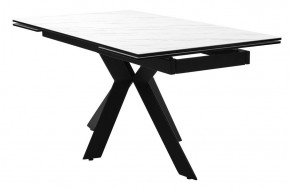 Стол BELLUNO 160 MARBLES KL-99 Белый мрамор матовый, итальянская керамика/ черный каркас, ®DISAUR в Североуральске - severouralsk.mebel24.online | фото 2