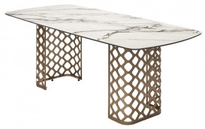 Стол CHIAVARI 220 KL-188 Контрастный мрамор матовый, итальянская керамика / Шампань, ®DISAUR в Североуральске - severouralsk.mebel24.online | фото