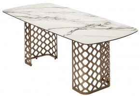 Стол CHIAVARI 220 KL-188 Контрастный мрамор матовый, итальянская керамика / Шампань, ®DISAUR в Североуральске - severouralsk.mebel24.online | фото 7