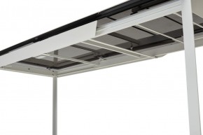 Стол CREMONA 140 HIGH GLOSS STATUARIO Белый мрамор глянцевый, керамика/ белый каркас, ®DISAUR в Североуральске - severouralsk.mebel24.online | фото 2