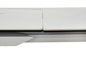Стол CREMONA 140 HIGH GLOSS STATUARIO Белый мрамор глянцевый, керамика/ белый каркас, ®DISAUR в Североуральске - severouralsk.mebel24.online | фото 3