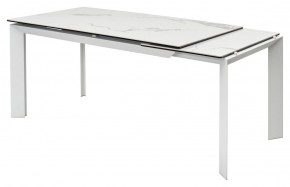 Стол CREMONA 140 HIGH GLOSS STATUARIO Белый мрамор глянцевый, керамика/ белый каркас, ®DISAUR в Североуральске - severouralsk.mebel24.online | фото 7