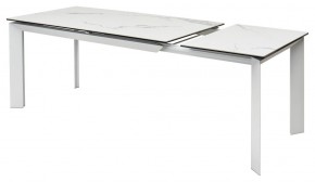 Стол CREMONA 140 HIGH GLOSS STATUARIO Белый мрамор глянцевый, керамика/ белый каркас, ®DISAUR в Североуральске - severouralsk.mebel24.online | фото 8