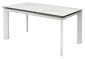 Стол CREMONA 140 HIGH GLOSS STATUARIO Белый мрамор глянцевый, керамика/ белый каркас, ®DISAUR в Североуральске - severouralsk.mebel24.online | фото 9