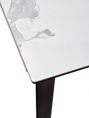 Стол CREMONA 140 MATTE STATUARIO Белый мрамор матовый, керамика/ черный каркас, ®DISAUR в Североуральске - severouralsk.mebel24.online | фото 3