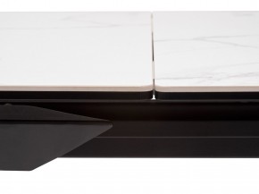 Стол CREMONA 140 MATTE STATUARIO Белый мрамор матовый, керамика/ черный каркас, ®DISAUR в Североуральске - severouralsk.mebel24.online | фото 4