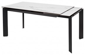 Стол CREMONA 140 MATTE STATUARIO Белый мрамор матовый, керамика/ черный каркас, ®DISAUR в Североуральске - severouralsk.mebel24.online | фото 6
