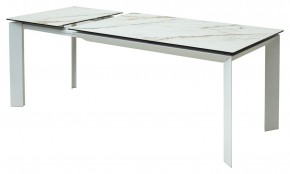 Стол CREMONA 160 KL-188 Контрастный мрамор / белый каркас, ®DISAUR в Североуральске - severouralsk.mebel24.online | фото 6