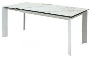 Стол CREMONA 180 KL-188 Контрастный мрамор матовый, итальянская керамика/ белый каркас, ®DISAUR в Североуральске - severouralsk.mebel24.online | фото 3
