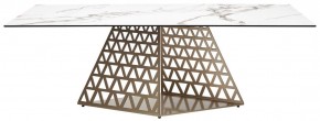 Стол ENNA 220 KL-188 Контрастный мрамор матовый, итальянская керамика/ каркас цвета шампань, ®DISAUR в Североуральске - severouralsk.mebel24.online | фото 10