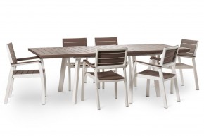 Стол Гармония раздвижной (Harmony Extendable) белый-капучино в Североуральске - severouralsk.mebel24.online | фото 6