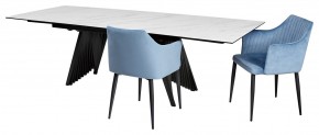 Стол IVAR 200 MARBLES KL-99 Белый мрамор, итальянская керамика, ®DISAUR в Североуральске - severouralsk.mebel24.online | фото 4