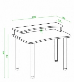 Стол компьютерный Домино Лайт СКЛ-Софт120МО+НКИЛ120 в Североуральске - severouralsk.mebel24.online | фото 2