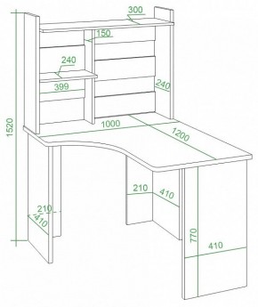 Стол компьютерный Домино Lite СКЛ-Угл120+НКЛ-100 в Североуральске - severouralsk.mebel24.online | фото 2