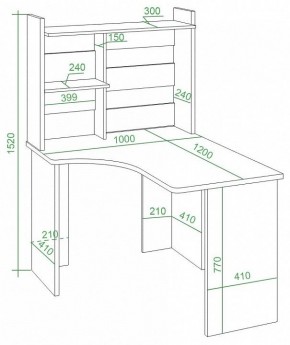 Стол компьютерный Домино Lite СКЛ-Угл120+НКЛ-100 в Североуральске - severouralsk.mebel24.online | фото 3