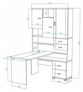 Стол компьютерный Домино СР-620/140 в Североуральске - severouralsk.mebel24.online | фото 2