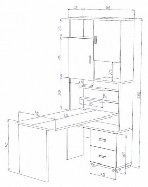 Стол компьютерный Домино СР-720/140 в Североуральске - severouralsk.mebel24.online | фото 2