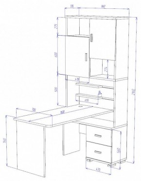 Стол компьютерный Домино СР-720/160 в Североуральске - severouralsk.mebel24.online | фото 2