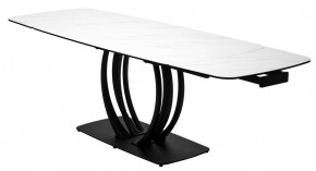 Стол MATERA 160 MARBLES KL-99 Белый мрамор матовый, итальянская керамика/ черный каркас, ®DISAUR в Североуральске - severouralsk.mebel24.online | фото 8