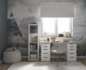 Стол письменный Ингар 2/55 140x75x55, дуб беленый/белый в Североуральске - severouralsk.mebel24.online | фото 4