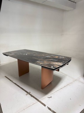 Стол ПУАНТО 200 TITANIUM LAWA NERO, керамика / МЕДЬ каркас М-City в Североуральске - severouralsk.mebel24.online | фото 4