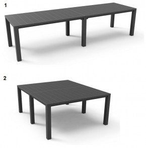 Стол раскладной Джули (Julie Double table 2 configurations) Графит в Североуральске - severouralsk.mebel24.online | фото