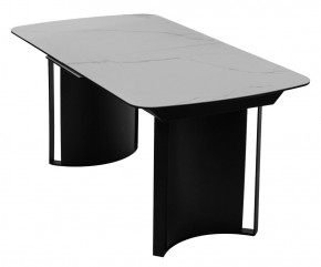 Стол RASMUS 160 TL-45 Белый мрамор, испанская керамика / черный каркас, ®DISAUR в Североуральске - severouralsk.mebel24.online | фото 3
