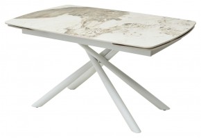 Стол RIVOLI 140 GLOSS LUXURY PANDORA SOLID CERAMIC / WHITE, ®DISAUR в Североуральске - severouralsk.mebel24.online | фото 1