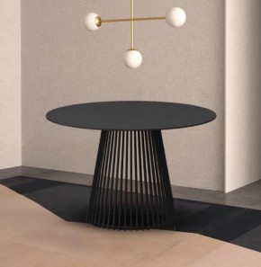 Стол TERNI 120 MATT BLACK MARBLE SOLID CERAMIC Черный мрамор матовый, керамика /Черн.каркас, ®DISAUR в Североуральске - severouralsk.mebel24.online | фото 2