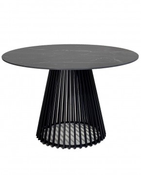 Стол TERNI 120 MATT BLACK MARBLE SOLID CERAMIC Черный мрамор матовый, керамика /Черн.каркас, ®DISAUR в Североуральске - severouralsk.mebel24.online | фото 3