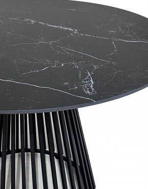 Стол TERNI 120 MATT BLACK MARBLE SOLID CERAMIC Черный мрамор матовый, керамика /Черн.каркас, ®DISAUR в Североуральске - severouralsk.mebel24.online | фото 4