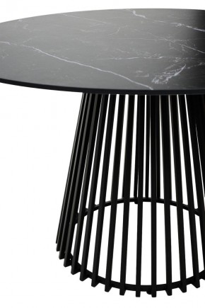 Стол TERNI 120 MATT BLACK MARBLE SOLID CERAMIC Черный мрамор матовый, керамика /Черн.каркас, ®DISAUR в Североуральске - severouralsk.mebel24.online | фото 5