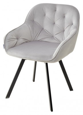 Стул GALE 360 град. поворот. BLUVEL-03 LIGHT GREY, велюр/ черный каркас, М-City в Североуральске - severouralsk.mebel24.online | фото 1