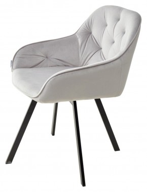 Стул GALE 360 град. поворот. BLUVEL-03 LIGHT GREY, велюр/ черный каркас, М-City в Североуральске - severouralsk.mebel24.online | фото 5