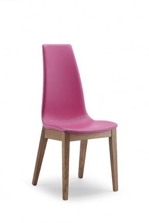 СТУЛ  SELLY, ASH WALNUT 167/ SOFT PIENO FIORE 275 FUSSIA с черн.строчкой в Североуральске - severouralsk.mebel24.online | фото