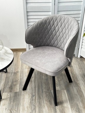 Стул SKAT 360 град. поворот. B22 Серый, велюр / черный каркас, М-City в Североуральске - severouralsk.mebel24.online | фото 3