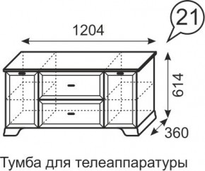 Тумба для телеаппаратуры Венеция 21 бодега в Североуральске - severouralsk.mebel24.online | фото 3