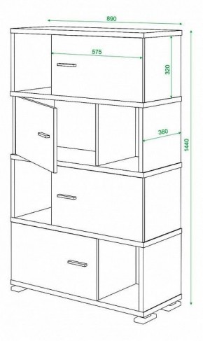 Тумба комбинированная Домино СБ-30/4 в Североуральске - severouralsk.mebel24.online | фото 2