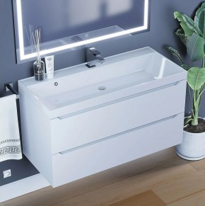 Тумба под раковину Uperwood Tanos 100 см, подвесная, белая матовая в Североуральске - severouralsk.mebel24.online | фото 10