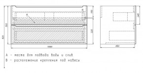 Тумба под раковину Uperwood Tanos 100 см, подвесная, белая матовая в Североуральске - severouralsk.mebel24.online | фото 3
