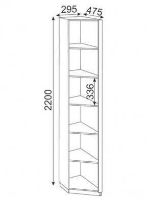 Угловая секция Глэдис М25 (ЯШС/Белый) в Североуральске - severouralsk.mebel24.online | фото 2